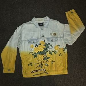 Desigual Yellow and White Jean Jacket